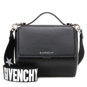 Authentic Givenchy Black Leather Top Handle Crossbody Mini Bag